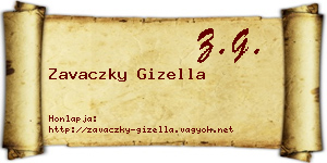 Zavaczky Gizella névjegykártya