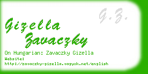 gizella zavaczky business card